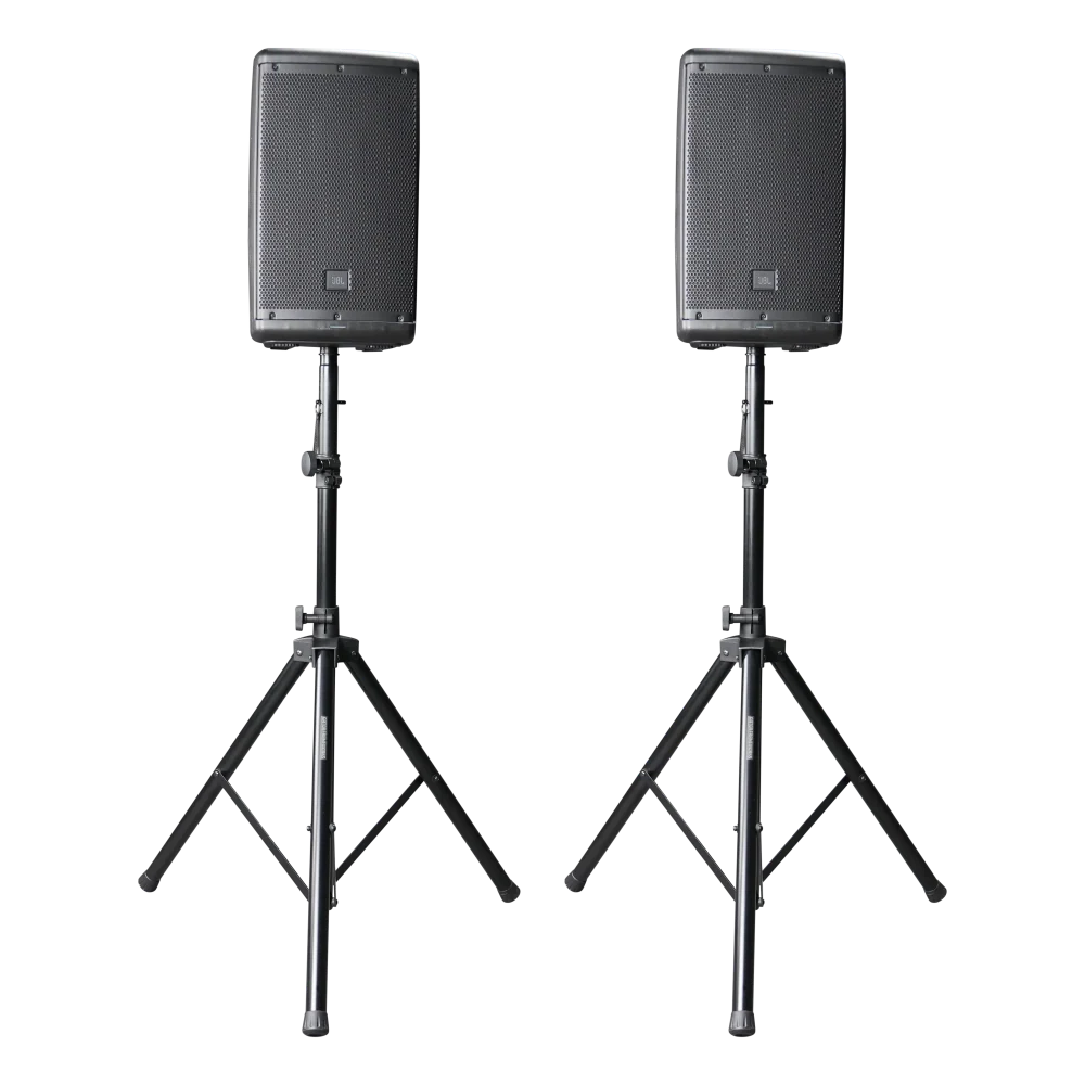 Gator Rok-It RI-SPKRSTDSET-200-AL Aluminum Tripod Speaker Stand Set with Bag