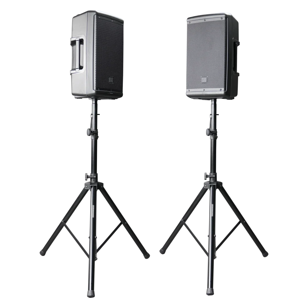Gator Rok-It RI-SPKRSTDSET-200-AL Aluminum Tripod Speaker Stand Set with Bag