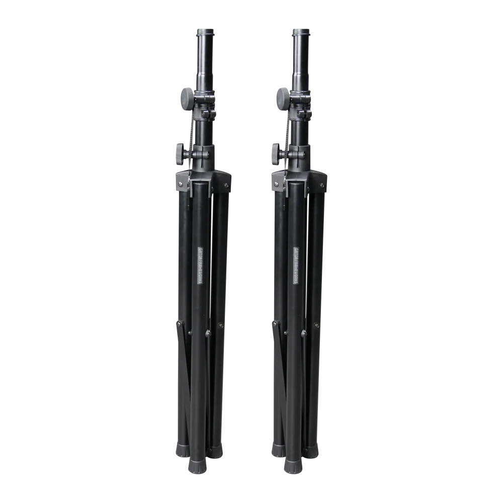 Gator Rok-It RI-SPKRSTDSET-200-AL Aluminum Tripod Speaker Stand Set with Bag