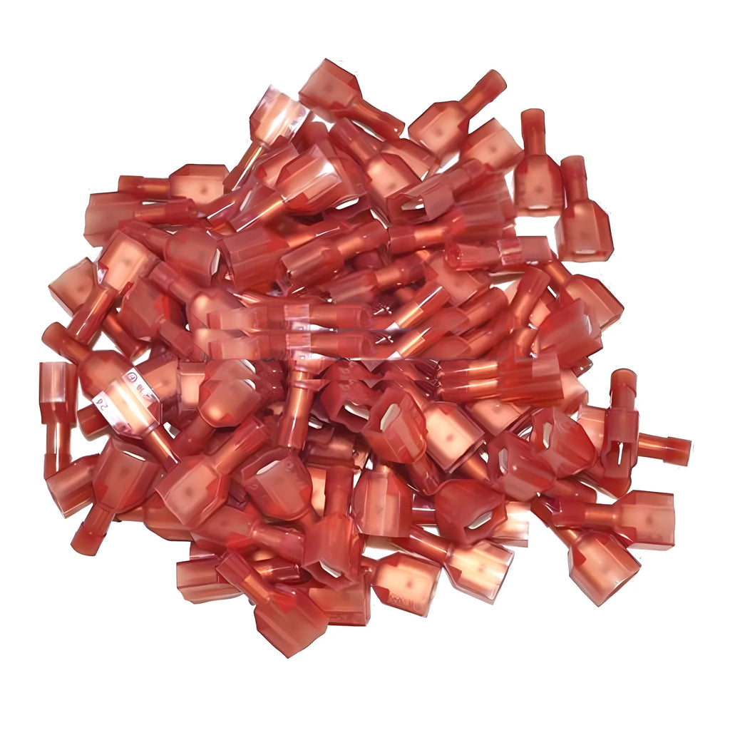 Install Bay RNMD250F Red Nylon Male Quick Disconnect 22-18 Gauge .250