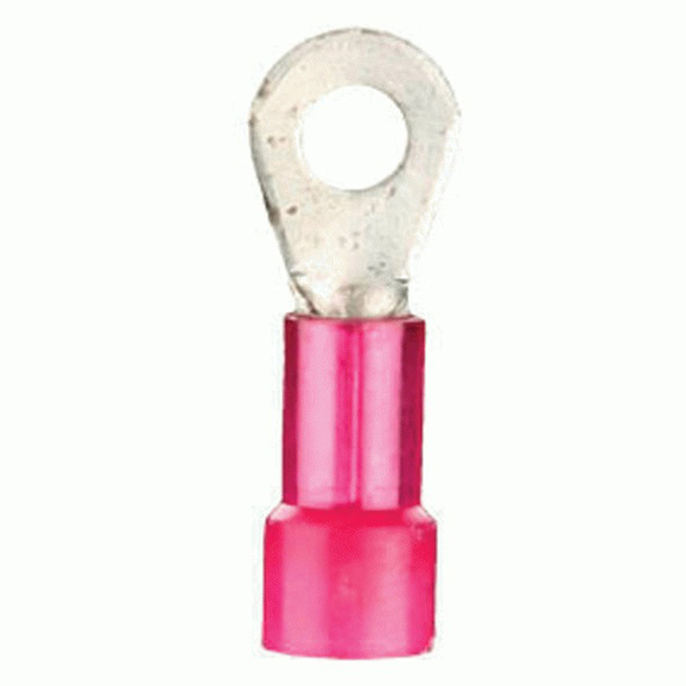 Install Bay RNRT38 Red Nylon Ring Terminal 22-18 Gauge 3/8 inch - Package of 100