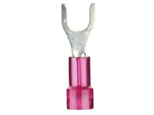 Load image into Gallery viewer, Install Bay RNST10 Red Nylon Spade Terminal 22-18 Gauge #10 Package of 100