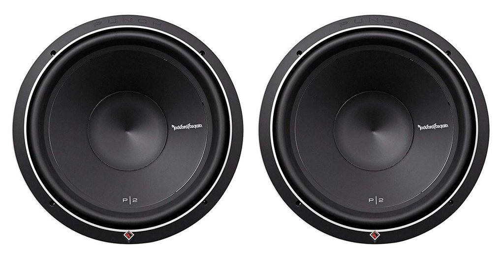 2 Rockford Fosgate Punch P2D2-10 10" Inch 1200 Watt Dual 2 Ohm Car Subwoofers