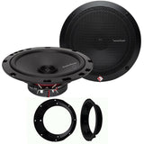 For Harley Touring Rockford Prime R1675X2 Speaker Package & American Terminal Speaker Adapter Install Kit Stereo Radio