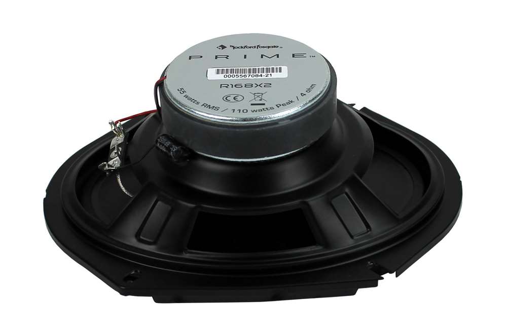 2 Pairs of Rockford Fosgate Prime R168X2 220W Max (110W RMS) 6" x 8" 2-Way Prime Series Coaxial Car Speakers - 4 Speakers + 100FT Speaker Wire + Free Phone Holder