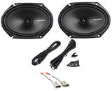 Rear Rockford Fosgate R168X2 6x8 Inch Speaker Replacement Kit For 1995-2003 Ford Windstar