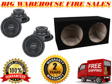 Load image into Gallery viewer, Rockford Fosgate R2D4-12 12&quot; 1000w Car Subwoofers (2 Pack) + Sealed Sub Enclosure Box