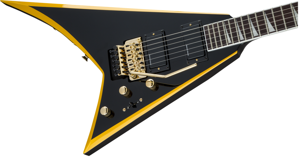 Jackson X Series Rhoads RRX24, Laurel Fingerboard, Black with Yellow Bevels