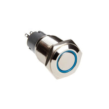 Charger l'image dans la galerie, Race Sport Lighting RS-2P16MM-LEDB 16mm LED 2-Position On/Off Switch (Blue) - Chrome Finish