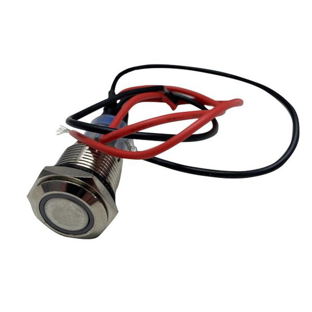 Race Sport Lighting RS-2P16MM-LEDB 16mm LED 2-Position On/Off Switch (Blue) - Chrome Finish