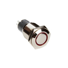 Charger l'image dans la galerie, Race Sport Lighting RS-2P16MM-LEDR 16mm LED 2-Position On/Off Switch (Red) - Chrome Finish