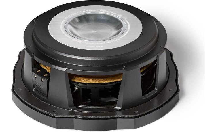 Alpine RS-W10D2 12" 1200 Watts Shallow Mount Dual 2-Ohm Voice Coil R Series subwoofer