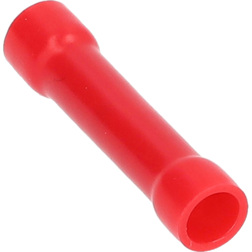 Install Bay RVBC Red Vinyl Butt Connector 22-18 Gauge Package of 100