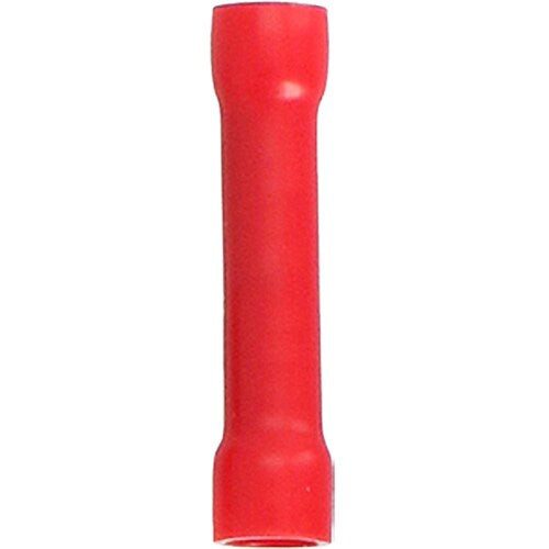 Install Bay RVBC Red Vinyl Butt Connector 22-18 Gauge Package of 100