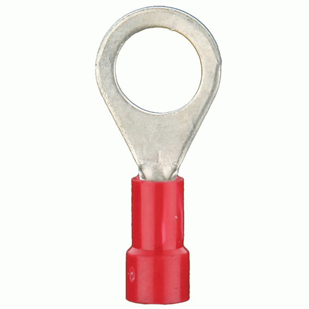Install Bay RVRT812 Red Vinyl Ring Terminal 8 Gauge 1/2 inch - Package of 25
