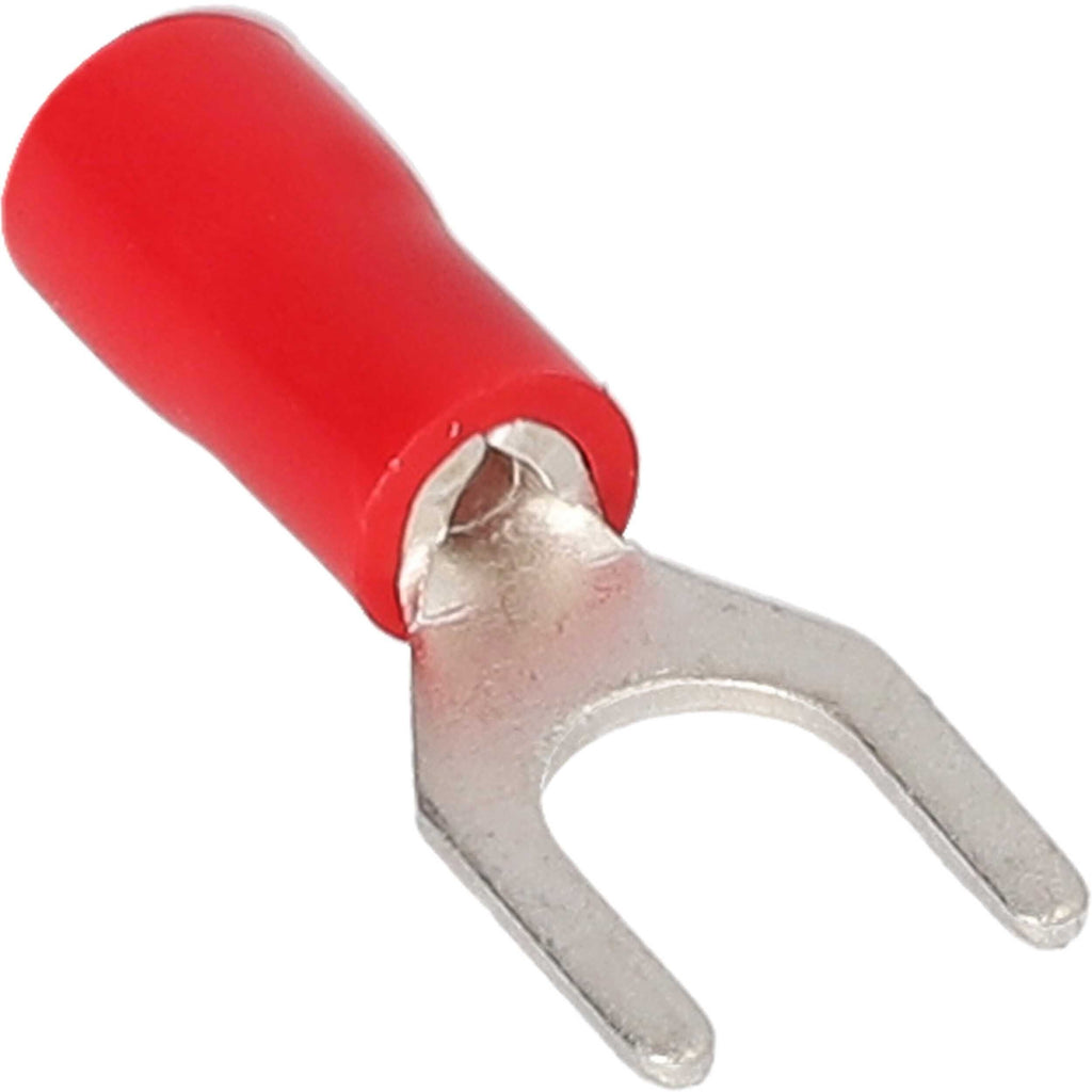 Install Bay RVST8 Red Vinyl Spade Terminal 22-18 Gauge #8 Package of 100