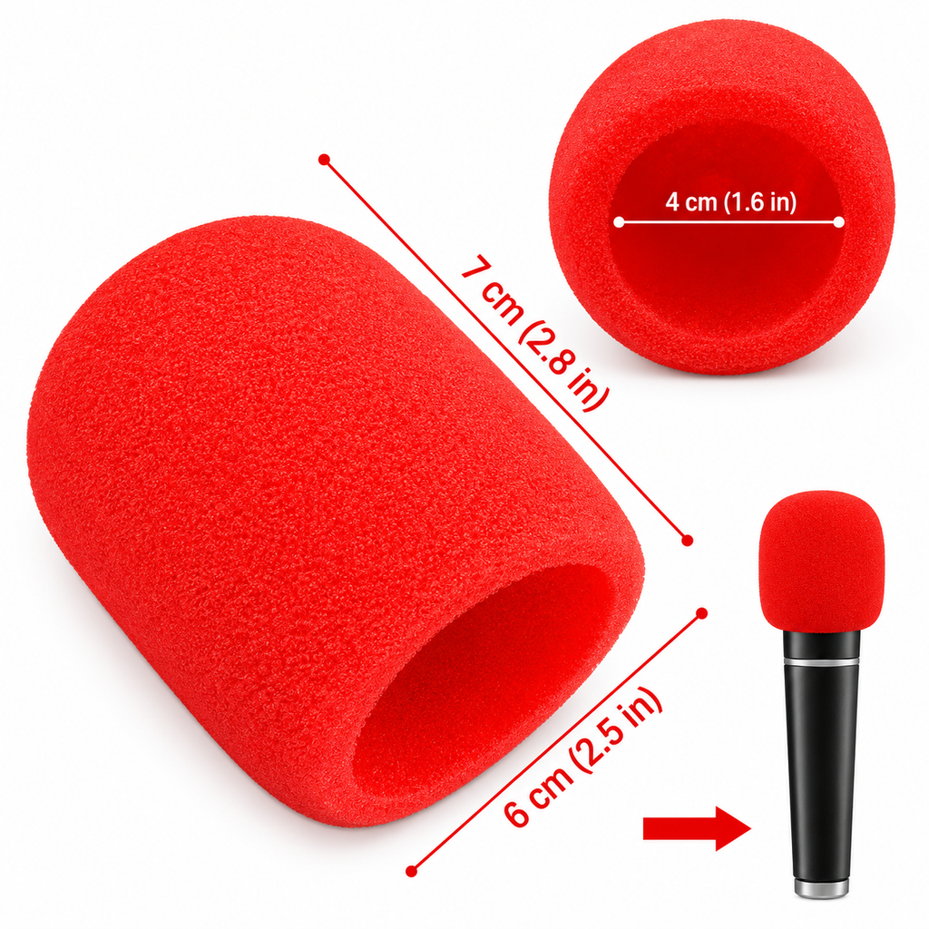MR DJ SPONGE-C10 10 PCS 5 Color Microphone Sponge Foam Microphone Covers Handheld