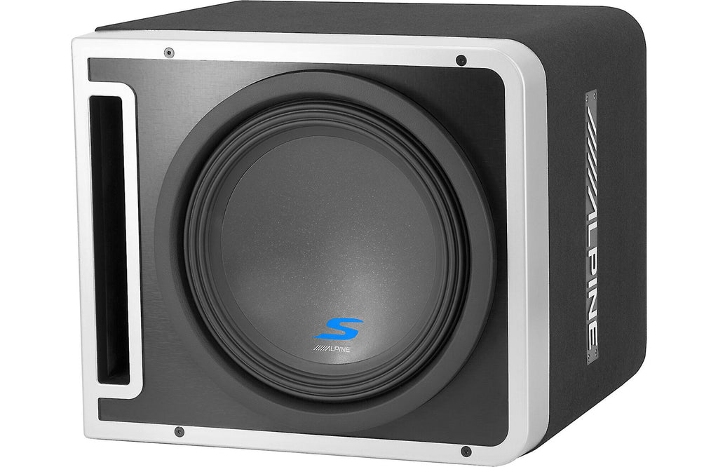 Alpine S-SB10V-PWR Halo 10" Bass Package Includes S-SB10V linkable 10" ported sub enclosure and KTA-200M compact 200-watt mono amplifier