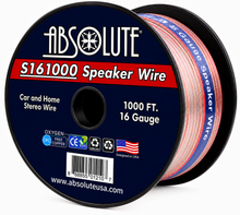 Charger l'image dans la galerie, Absolute USA S16G1000 16 Gauge 1000 Feet Clear 2-Conductor Speaker Wire