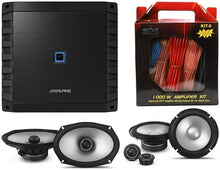Load image into Gallery viewer, Alpine S2-S65C 6.5&quot; Component Set S2-S69 6x9&quot; Coaxial Speaker S2-A36F Amplifier &amp; KIT8 Installation AMP Kit
