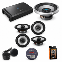 Charger l'image dans la galerie, Alpine S2-A55V 5-Ch Amp + 2 S2-S65 6.5" Speaker + S2-W12D4 12" Subwoofer + Accessory Bundle