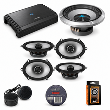 Charger l'image dans la galerie, Alpine S2-A55V 5-Ch Amp + 2 S2-S68 6x8" Speaker + S2-W12D4 12" Subwoofer + Accessory Bundle