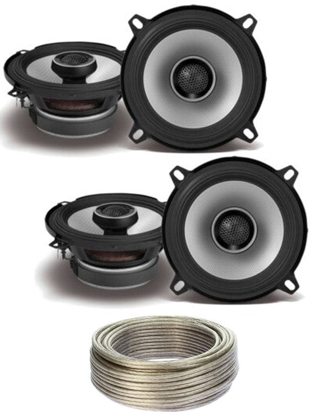 2 Pair Alpine S2-S50 Car Audio 5 1/4" 340W Speakers + 20' Speaker Wire Package