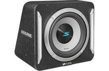 Load image into Gallery viewer, Alpine S2-SB10 PrismaLink™ S2-Series sealed subwoofer enclosure with 10&quot; subwoofer and RGB lighting