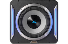 Load image into Gallery viewer, Alpine S2-SB12 PrismaLink™ S2-Series sealed subwoofer enclosure with 12&quot; subwoofer and RGB lighting