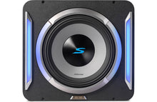 Load image into Gallery viewer, Alpine S2-SB10 PrismaLink™ S2-Series sealed subwoofer enclosure with 10&quot; subwoofer and RGB lighting