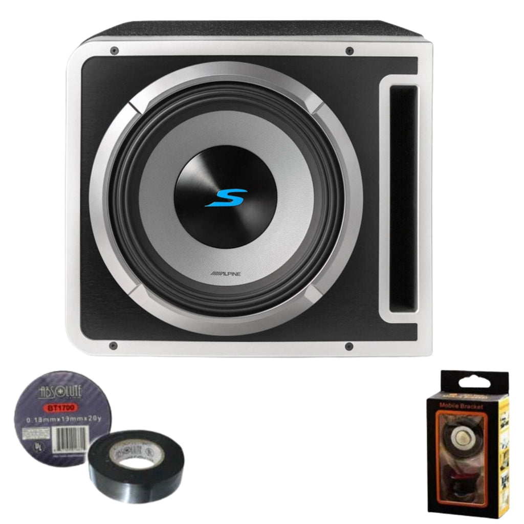 Alpine S2-SB12V 12" Halo S-Series Preloaded Subwoofer Ported Enclosure with ProLink Bundle