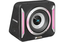 Load image into Gallery viewer, Alpine S2-SB8 PrismaLink™ S2-Series sealed subwoofer enclosure with 8&quot; subwoofer and RGB lighting