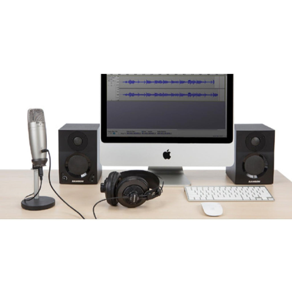 Samson SAC01UPROPK Podcast Pack w Pro USB Studio Condenser Microphone, Headphones, Case