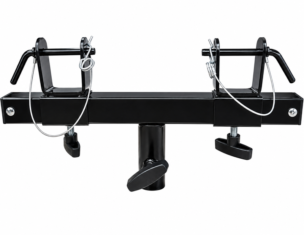 12FT TRUSS LIGHTING CRANK STAND 200 LBs & UNIVERSAL BLACK T ADAPTER DJ PA CLUB