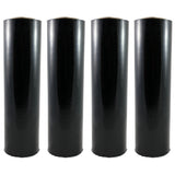 Absolute Four (4) Rolls Black Hand Stretch Plastic Film Pallet Shrink Wrap