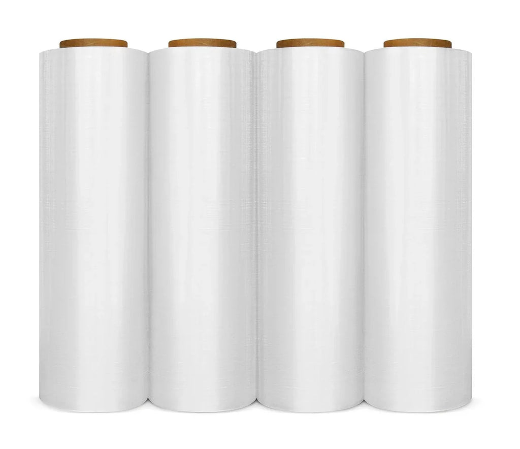 4 Rolls AT 18" x 1500' 80 Gauge Pallet Wrap Pre Stretch Film Hand Shrink Wrap