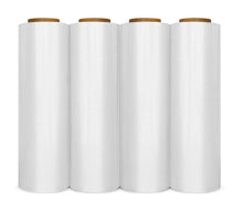 Load image into Gallery viewer, 4 Rolls AT 18" x 1500' 80 Gauge Pallet Wrap Pre Stretch Film Hand Shrink Wrap