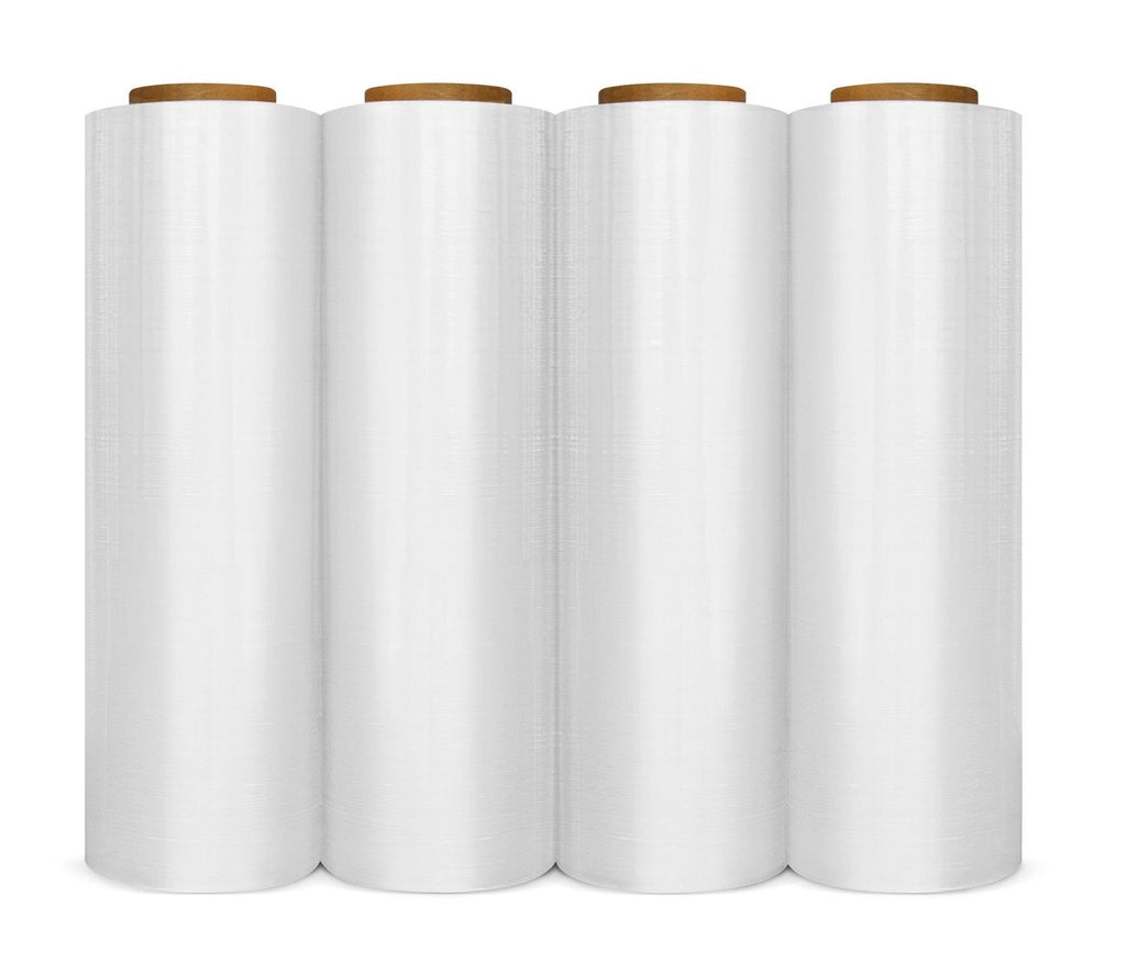 BM Paper 1 X Four (4) Plastic Shrink Stretch Wrap 445mm x 450m, 4RLS/CS + Free BLADE