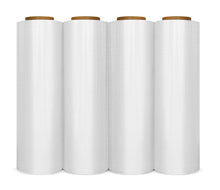 Load image into Gallery viewer, BM Paper 18&quot; X 1500FT 4 ROLLS x80 Gauge DURABLE Pallet Wrap Stretch Film Shrink Hand WRAP