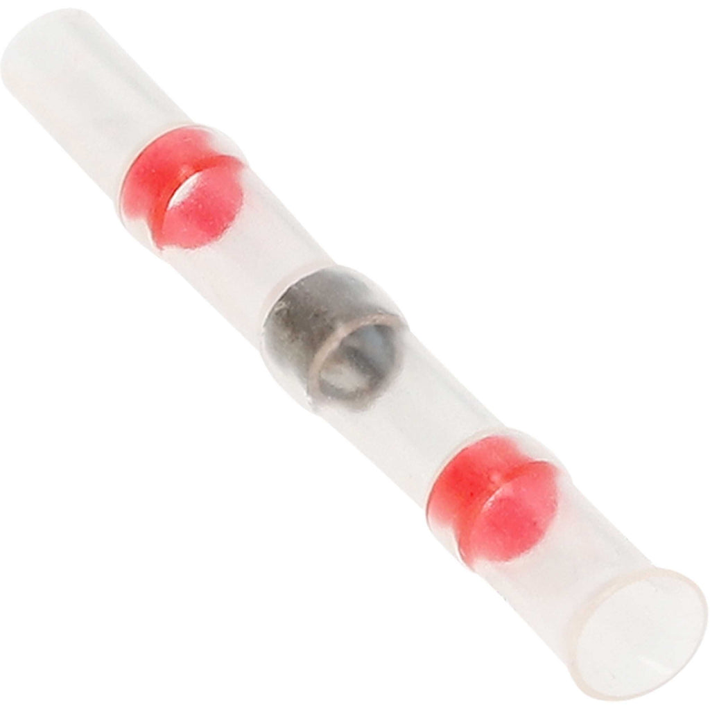 Install Bay SHSRBC-50 Heat Shrink Red Butt Connector w/Solder 22/18 GA - 50pk