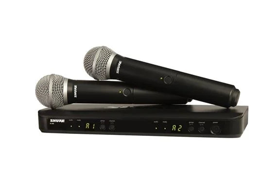 Shure BLX 288PG58 Dual Handheld Wireless Microphone System Band H10