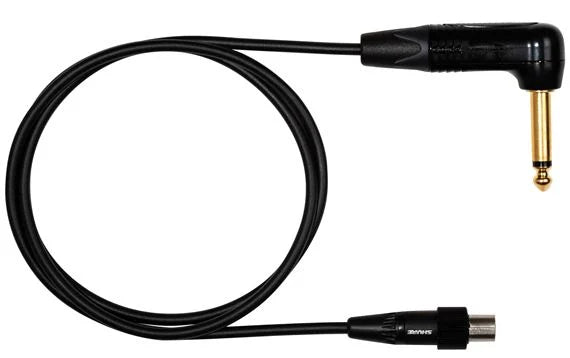 Shure WA307 Premium Locking Guitar Cable Angled 1/4" to TA4F