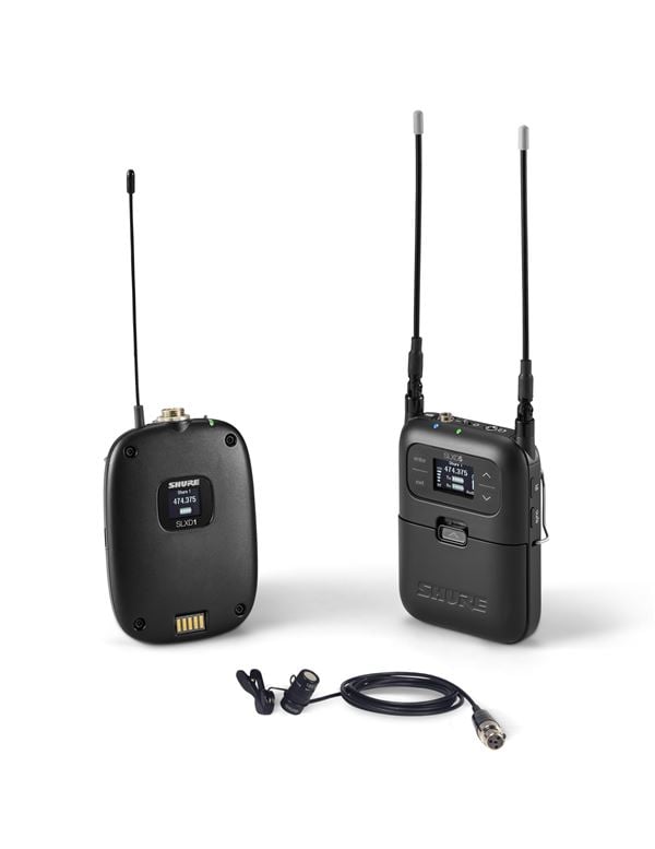 Shure SLX-D Portable Digital Wireless System with WL185 Lavalier H55