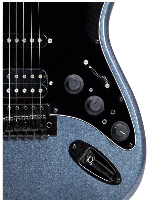 Tagima SIXMART MDSV-DF/BK Guitar, HSS Pickups, Built-In Effects, Metallic Deep Silver Finish