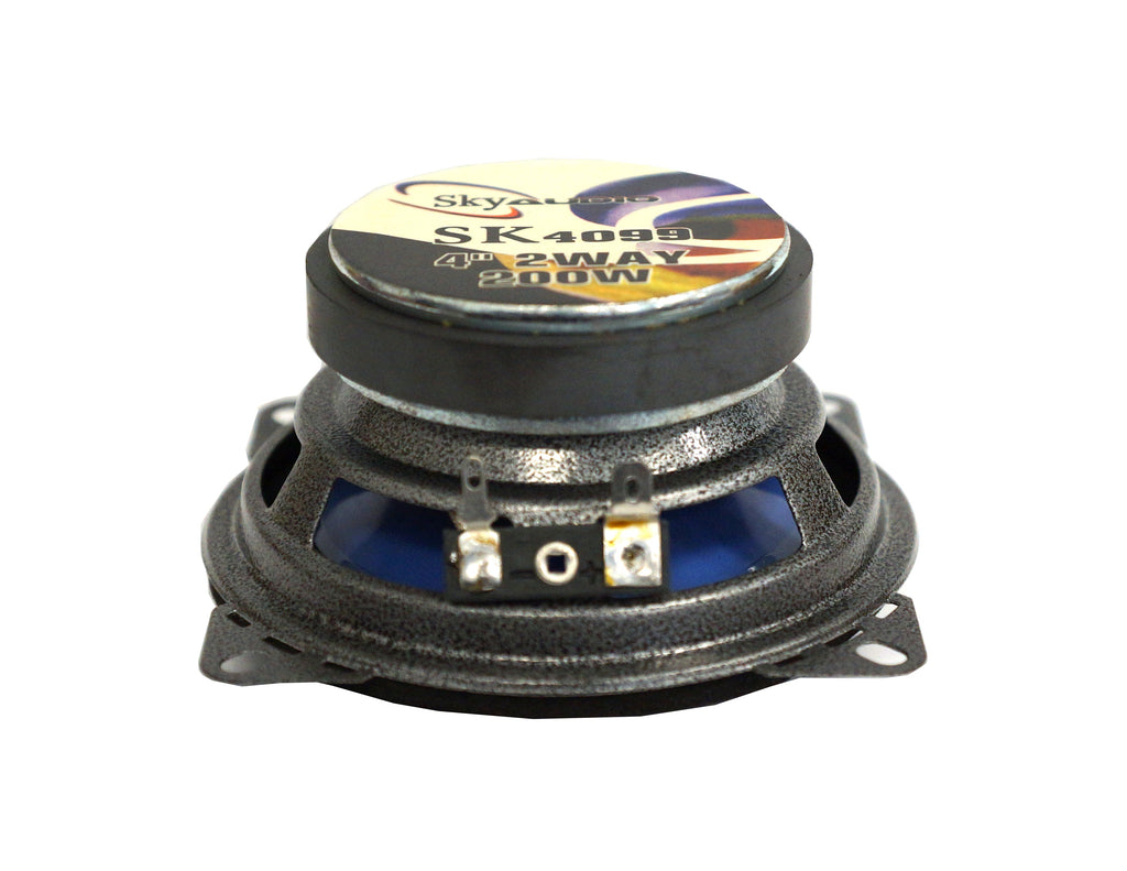 Sky Audio SK4099 4" 2-Way Coaxial Car Speakers 200W Crystal-Clear Full-Range Sound