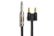 Charger l'image dans la galerie, Hosa SKZ-615BN Speaker Cable 1/4" TS to Dual Banana 15 foot Black