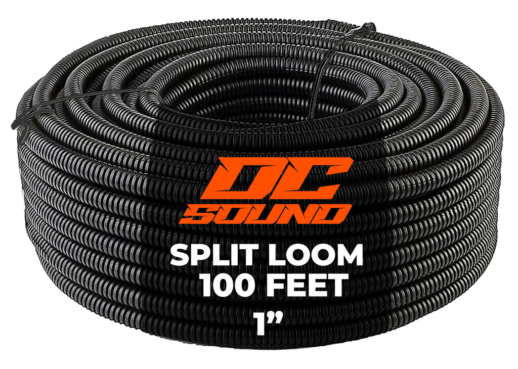 DC Sound 1" 25mm 200 Feet Split Wire Loom Cable Sleeves Conduit Protective Tubing