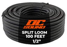 Load image into Gallery viewer, DC Sound 1/2" 13mm 100 Feet Split Wire Loom Cable Sleeves Conduit Protective Tubing