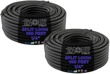 Load image into Gallery viewer, Absolute SLT14 200 feet 1/4&quot; split loom wire tubing hose cover auto home marine