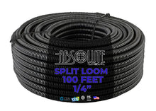 Load image into Gallery viewer, 3 Rolls 100ft ea Split Cable Wire Loom PolyethyleneTubing 1/4" 3/8" 1/2" Conduit